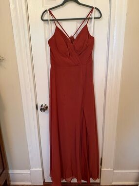Azazie Everleigh Terracotta Bridesmaid Dress